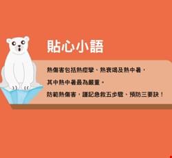預防熱傷害撇步123