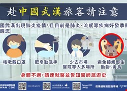 赴中國武漢旅客請注意